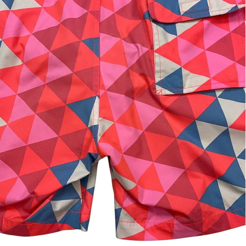 Psycho Bunny Alexander Varsity Swim Trunk Swimwear L Pink